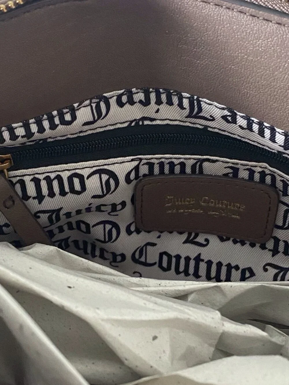 Juicy Couture In Her Juicy Era Satchel Bag‎ Iced Coffee Crossbody W/Charm NEW